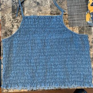 AE denim halter top